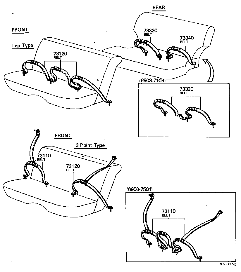  LAND CRUISER 40 45 55 |  SEAT BELT