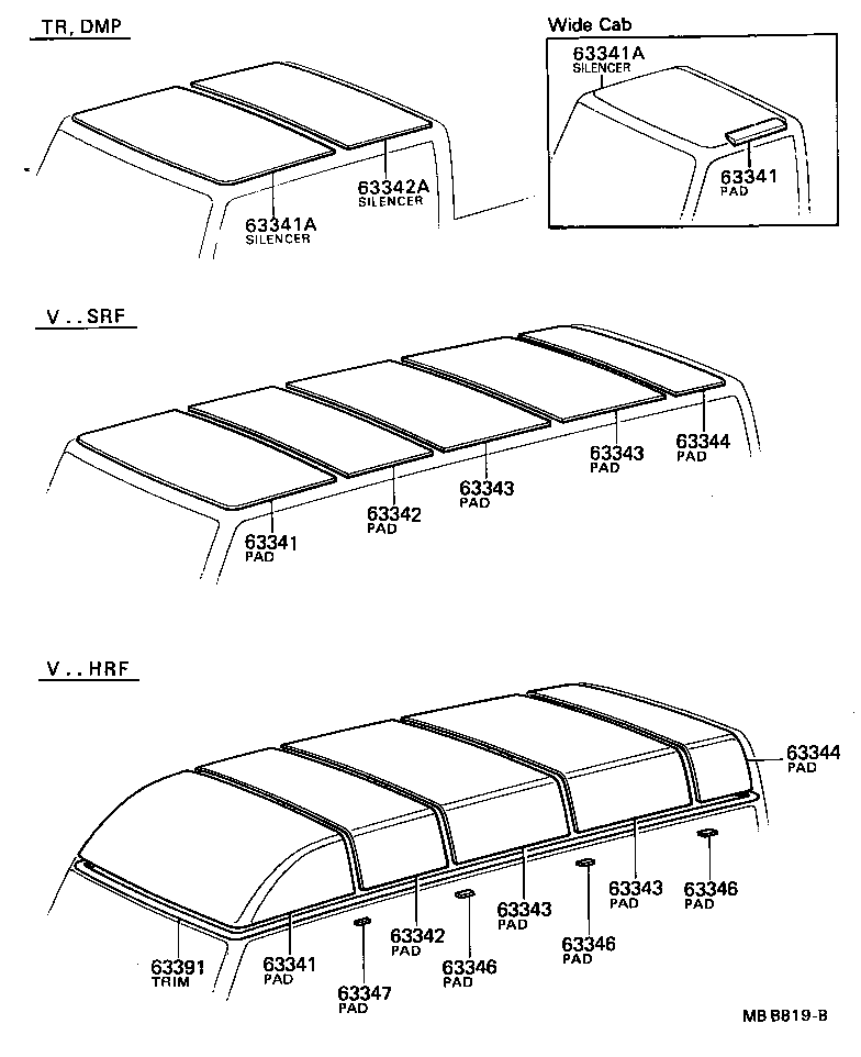  DYNA |  ROOF HEADLINING SILENCER PAD