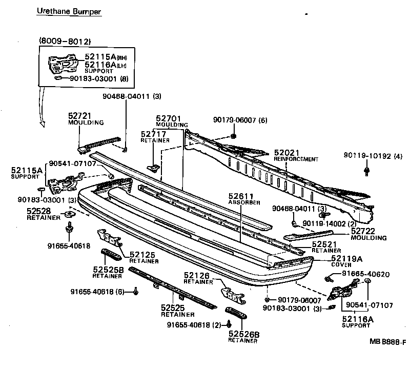  CRESSIDA |  FRONT BUMPER BUMPER STAY
