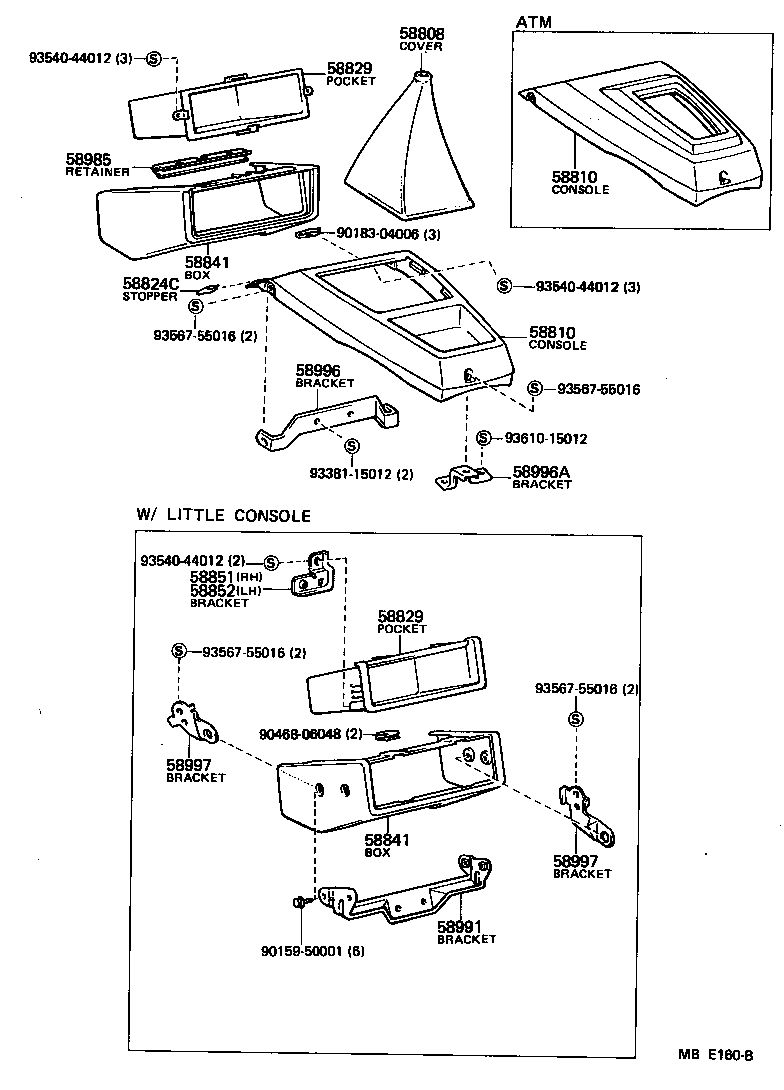  STARLET |  CONSOLE BOX BRACKET