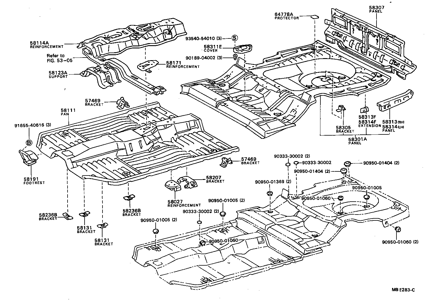  CAMRY |  FLOOR PAN LOWER BACK PANEL