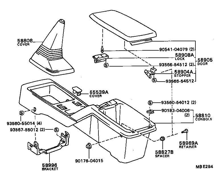  CAMRY |  CONSOLE BOX BRACKET