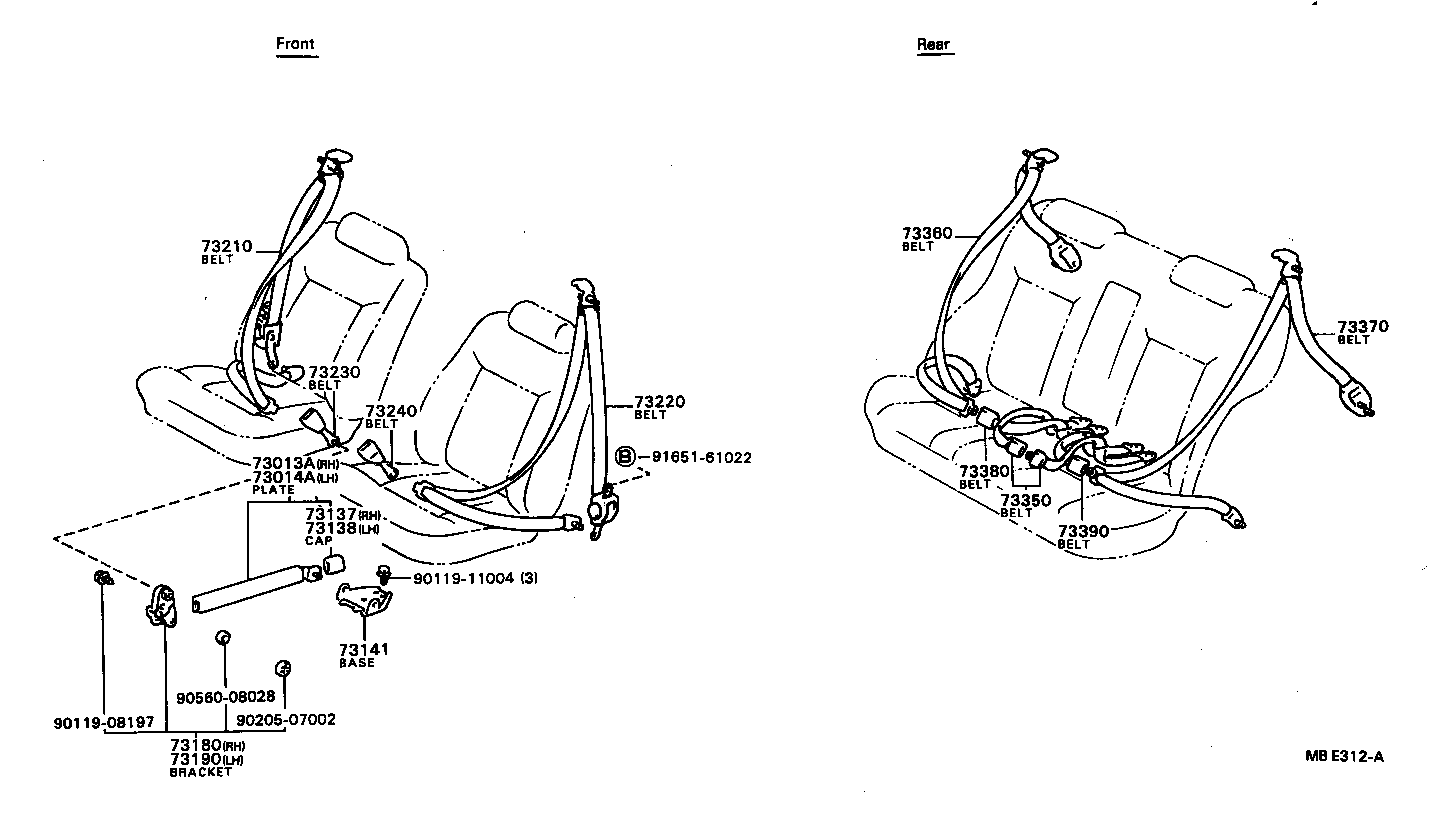  CAMRY |  SEAT BELT CHILD RESTRAINT SEAT