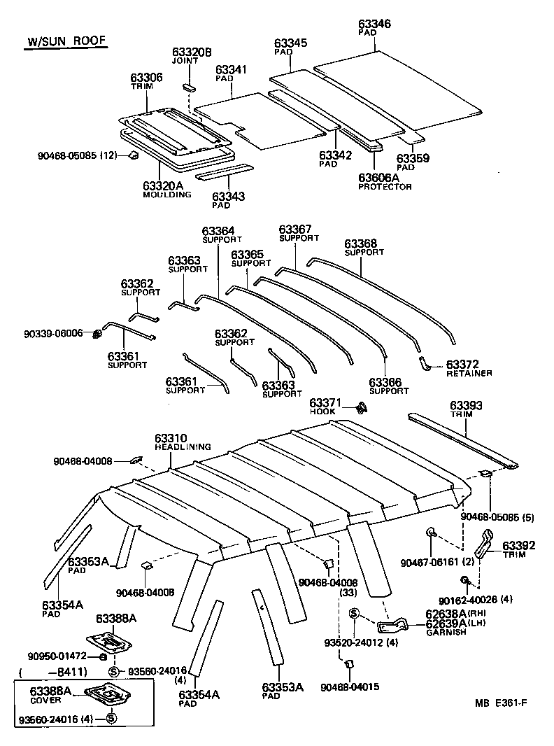  LAND CRUISER 60 |  ROOF HEADLINING SILENCER PAD