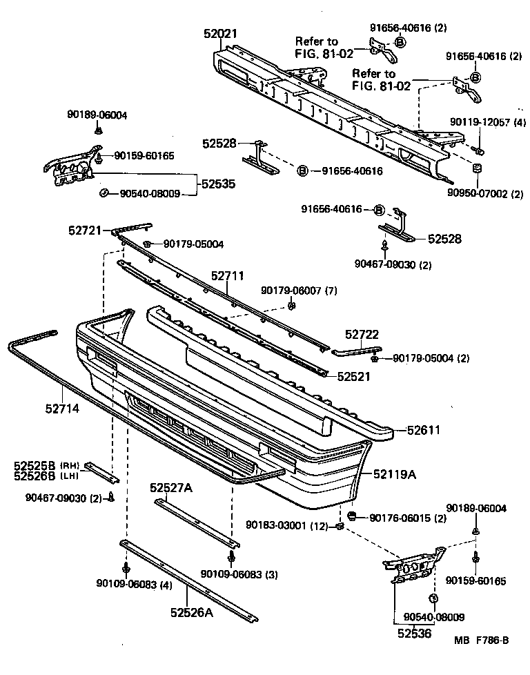  CROWN |  FRONT BUMPER BUMPER STAY