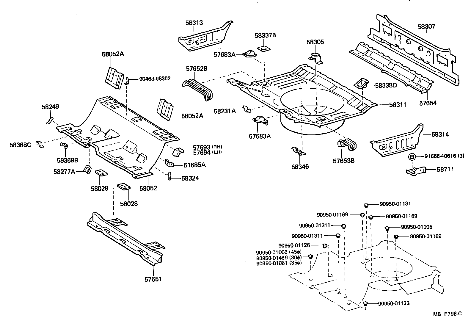  CROWN |  FLOOR PAN LOWER BACK PANEL