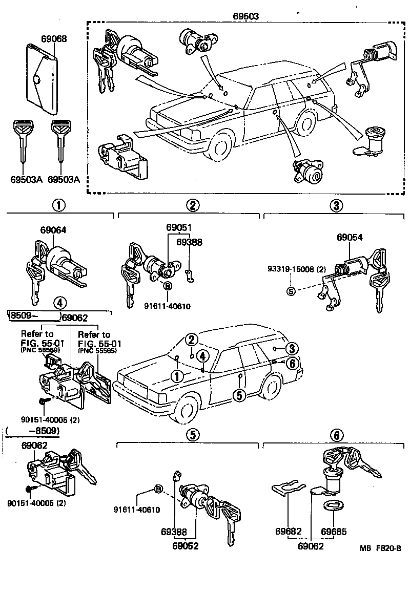  CROWN |  LOCK CYLINDER SET