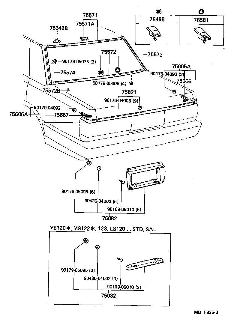  CROWN |  REAR MOULDING