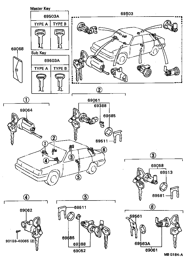  CAMRY |  LOCK CYLINDER SET