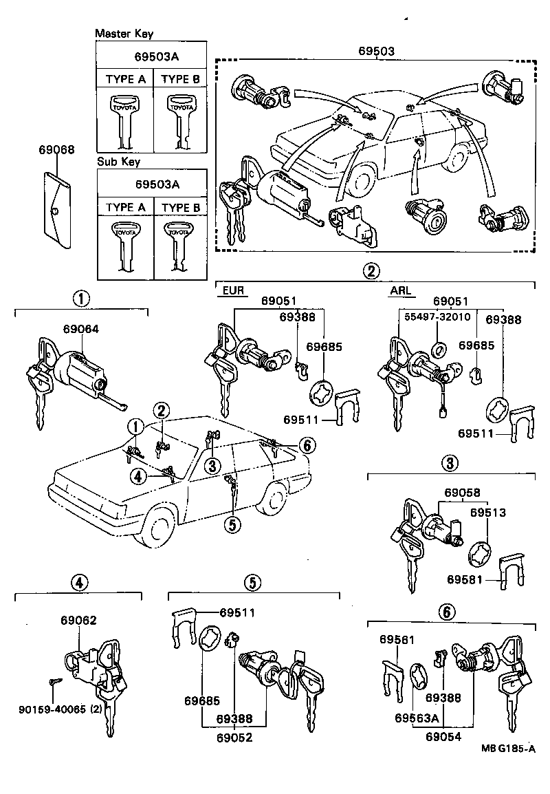  CAMRY |  LOCK CYLINDER SET
