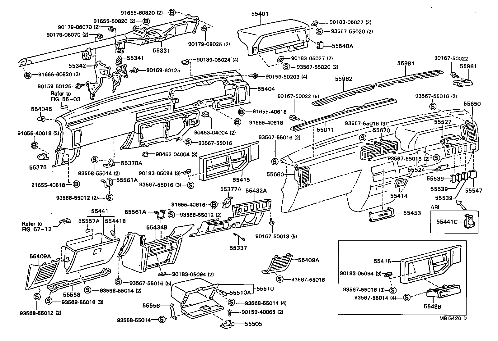  CAMRY |  INSTRUMENT PANEL GLOVE COMPARTMENT