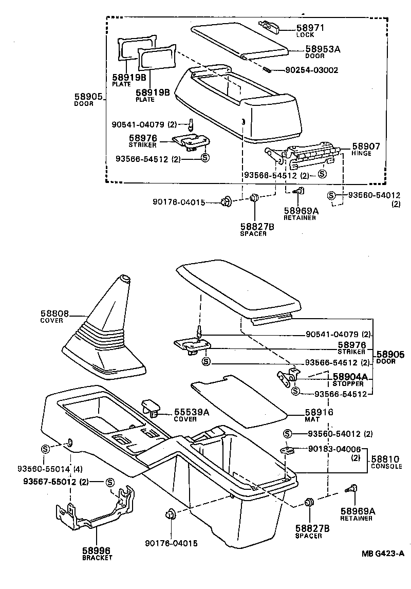  CAMRY |  CONSOLE BOX BRACKET