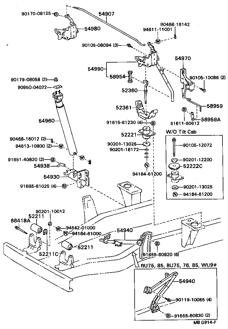  DYNA |  CAB MOUNTING BODY MOUNTING