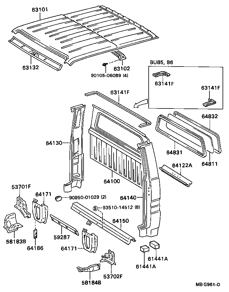  DYNA |  ROOF PANEL BACK PANEL