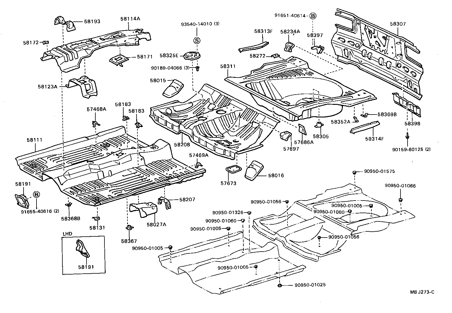  CELICA |  FLOOR PAN LOWER BACK PANEL