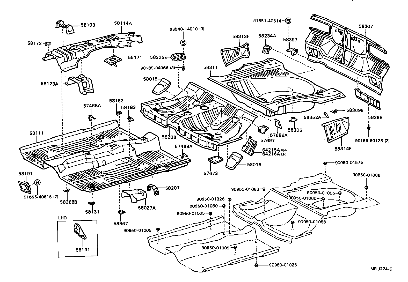  CELICA |  FLOOR PAN LOWER BACK PANEL