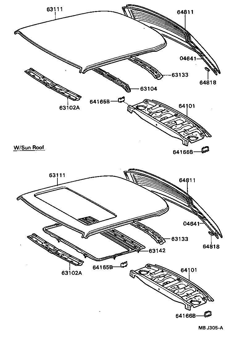  CELICA |  ROOF PANEL BACK WINDOW GLASS