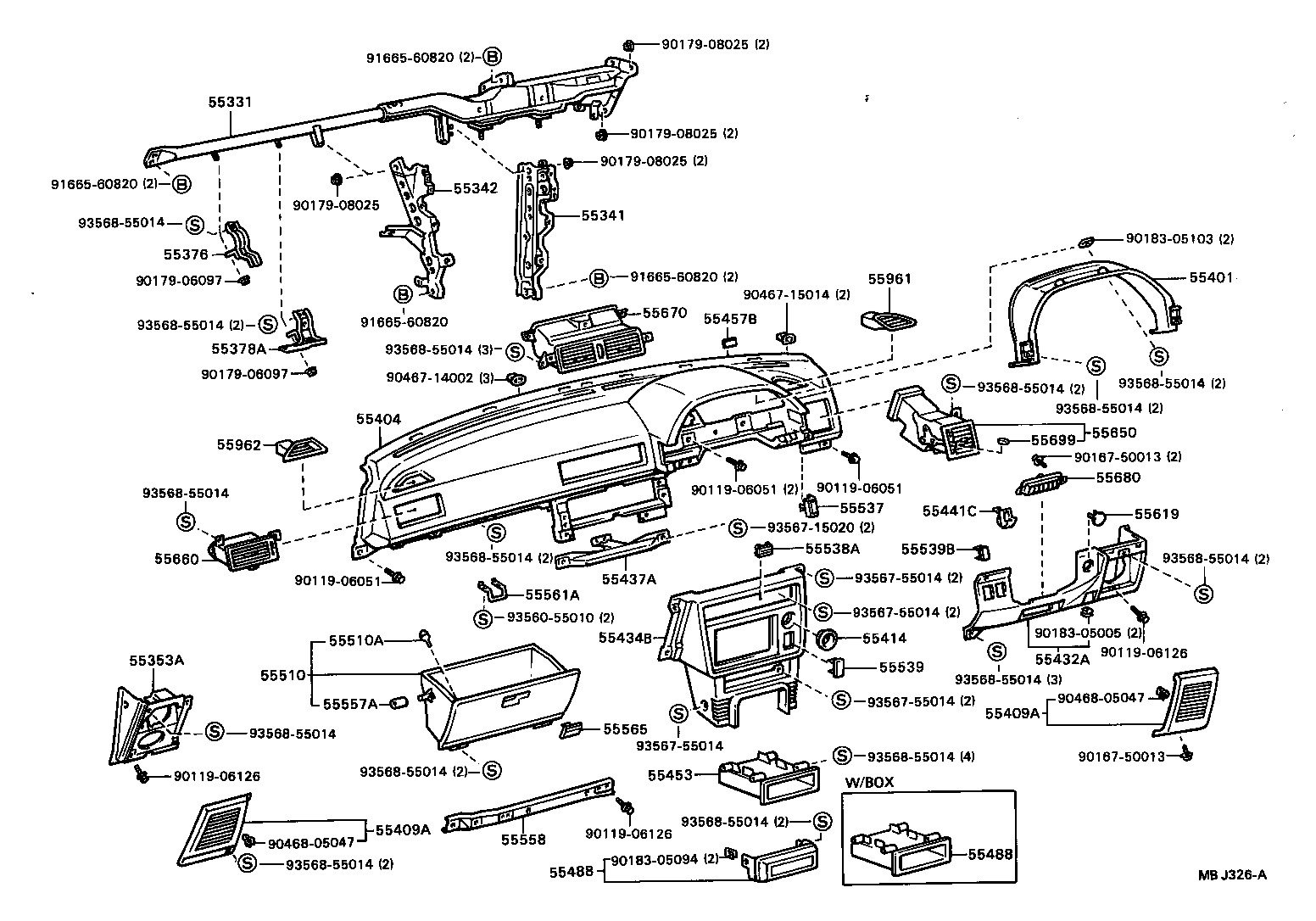  CELICA |  INSTRUMENT PANEL GLOVE COMPARTMENT