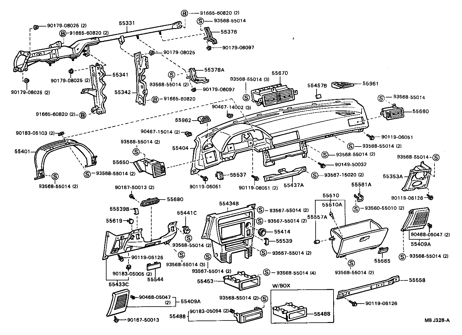  CELICA |  INSTRUMENT PANEL GLOVE COMPARTMENT