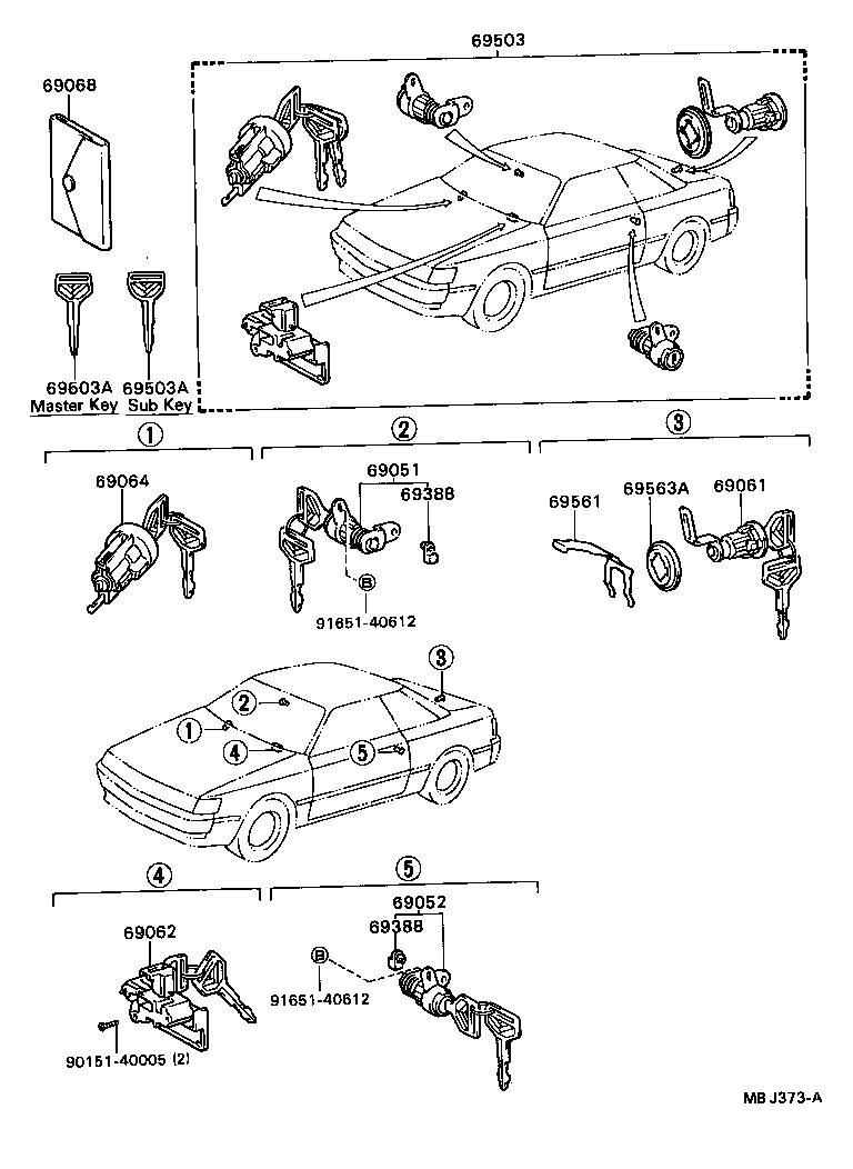  CELICA |  LOCK CYLINDER SET