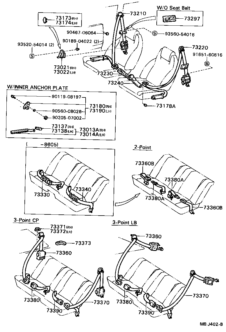 CELICA |  SEAT BELT CHILD RESTRAINT SEAT