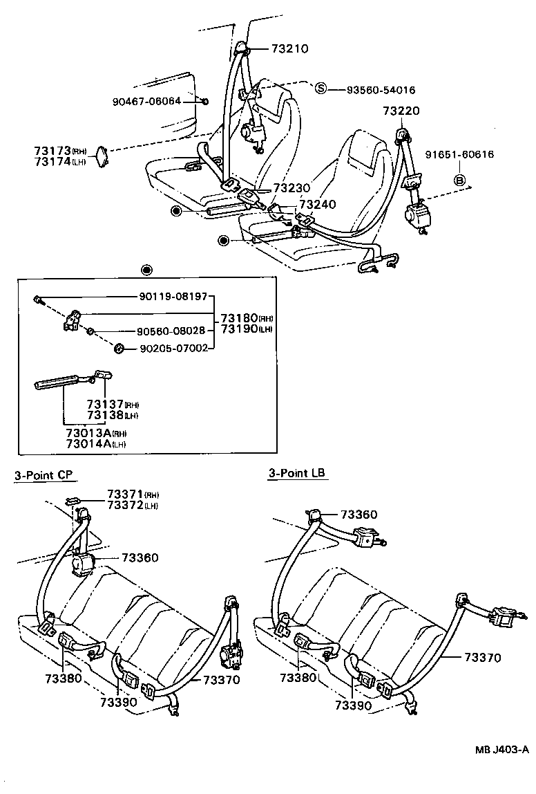  CELICA |  SEAT BELT CHILD RESTRAINT SEAT