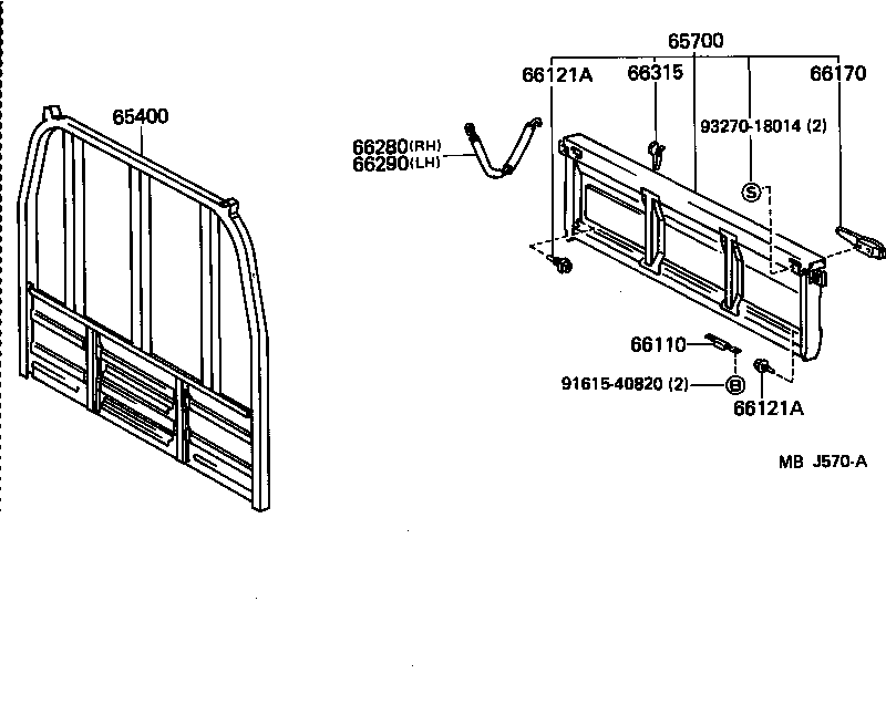  DYNA150 |  REAR BODY GUARD FRAME TAIL GATE
