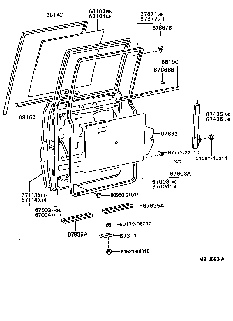  DYNA150 |  REAR DOOR PANEL GLASS