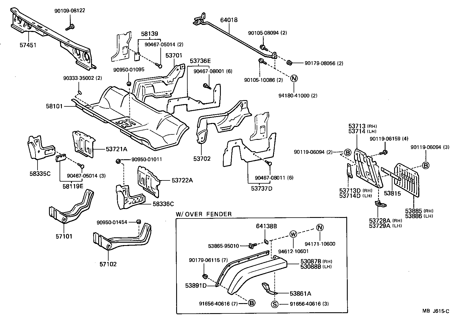  DYNA150 |  FRONT FLOOR PANEL FRONT FLOOR MEMBER