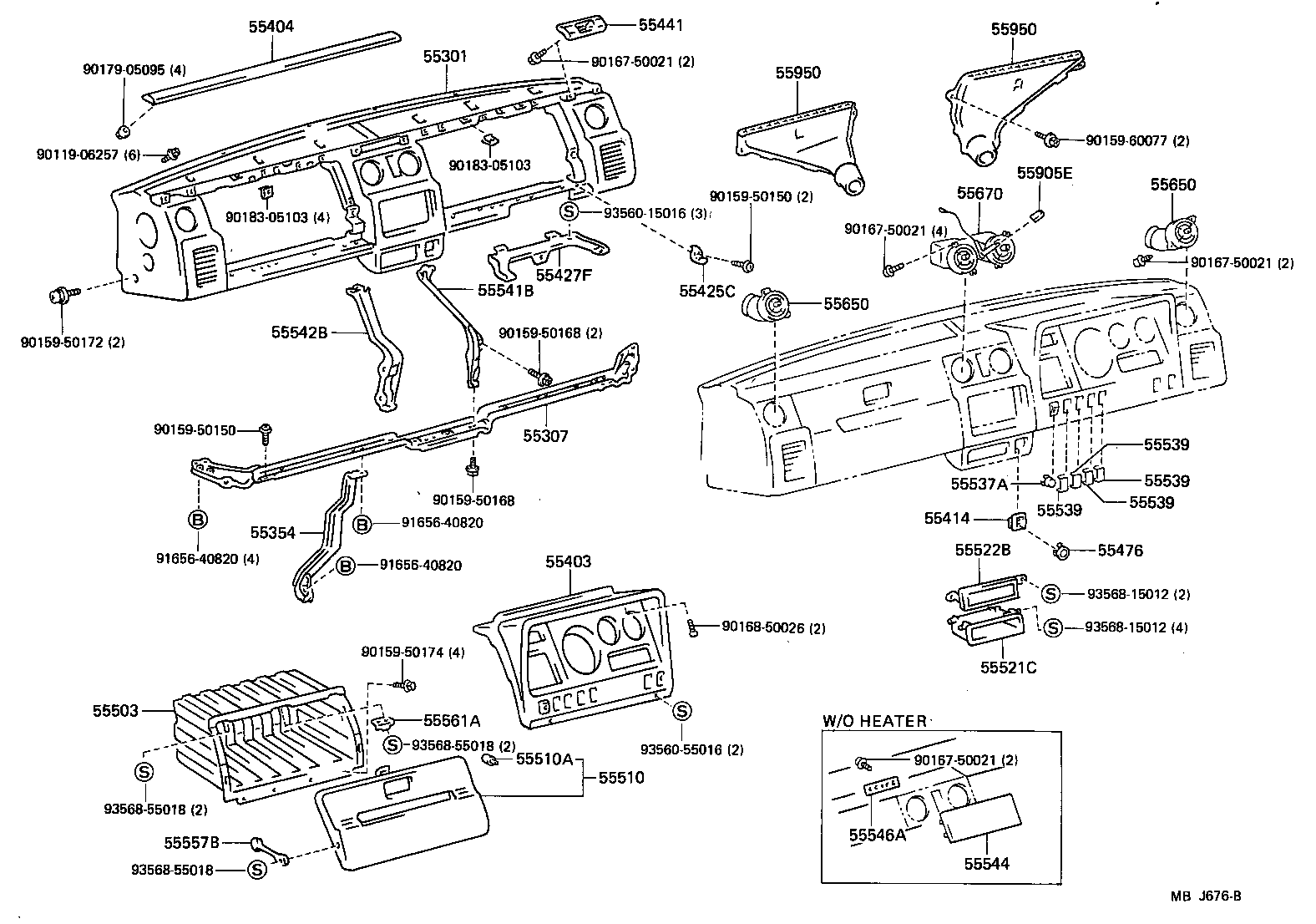  DYNA100 |  INSTRUMENT PANEL GLOVE COMPARTMENT