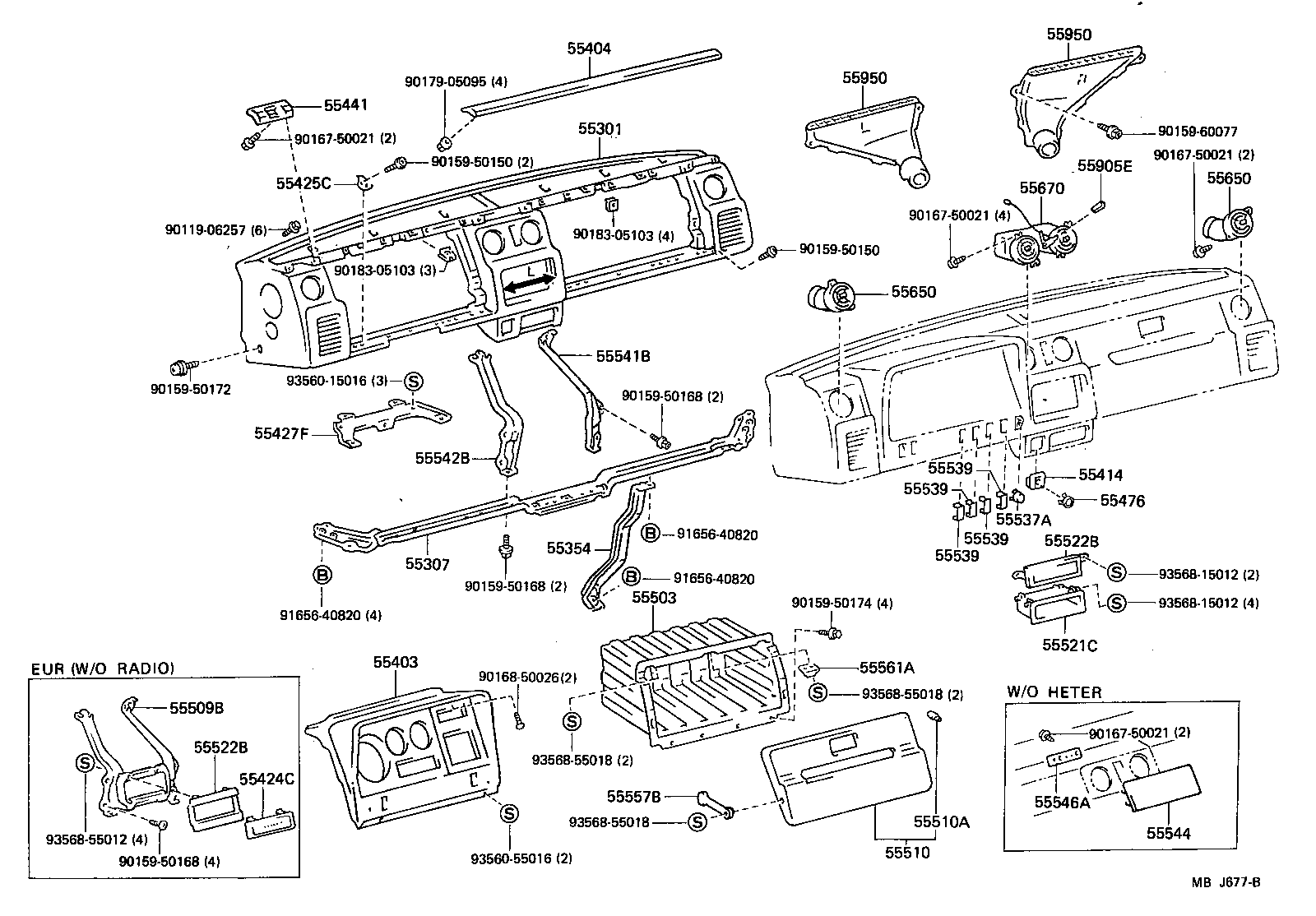  DYNA100 |  INSTRUMENT PANEL GLOVE COMPARTMENT