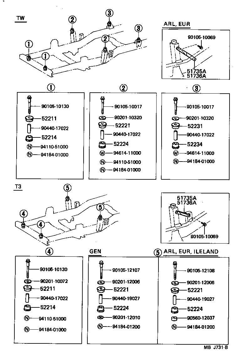  DYNA100 |  CAB MOUNTING BODY MOUNTING
