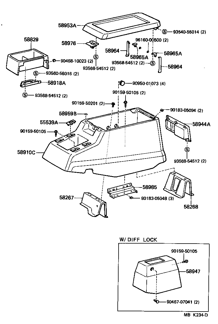  LAND CRUISER 60 |  CONSOLE BOX BRACKET