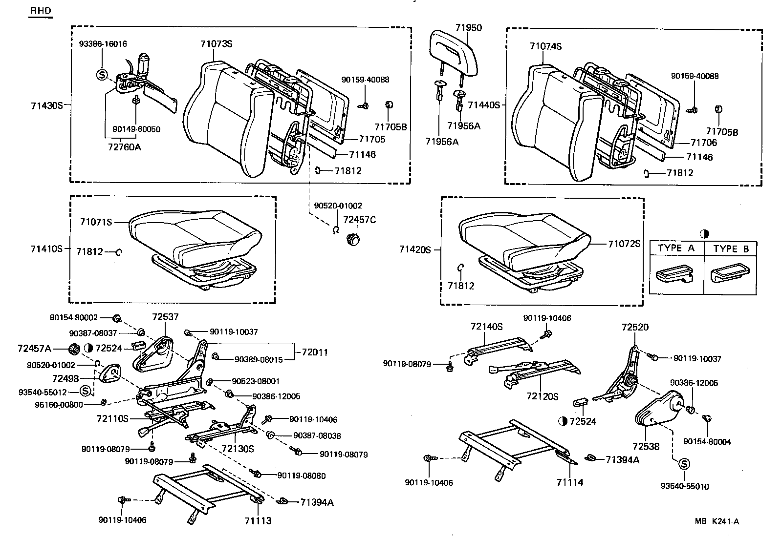  LAND CRUISER 60 |  SEAT SEAT TRACK