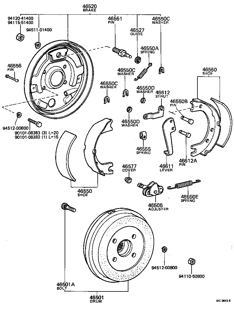  TOYOACE |  PARKING BRAKE CABLE