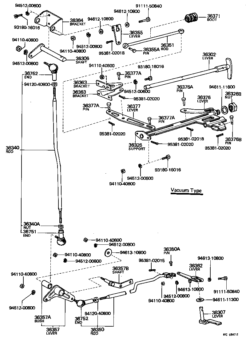  LAND CRUISER 40 45 55 |  TRANSFER LEVER SHIFT ROD