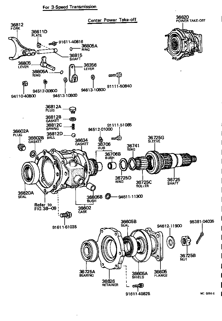  LAND CRUISER 40 45 55 |  POWER TAKE OFF CASE GEAR