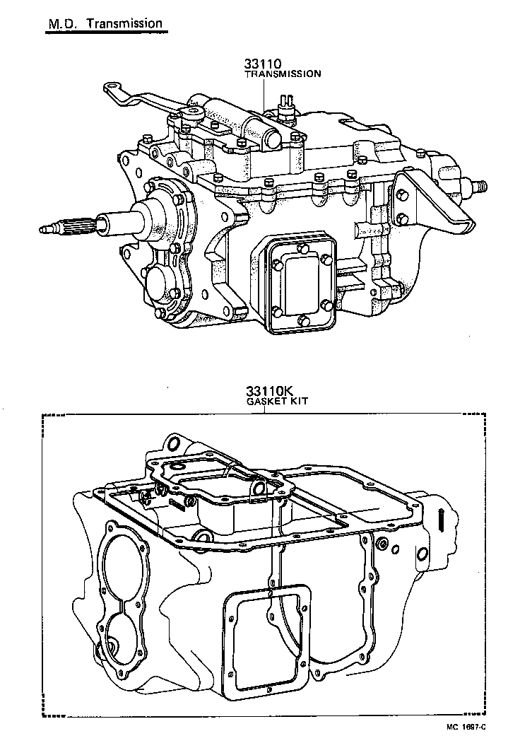  TOYOACE |  TRANSAXLE OR TRANSMISSION ASSY GASKET KIT MTM