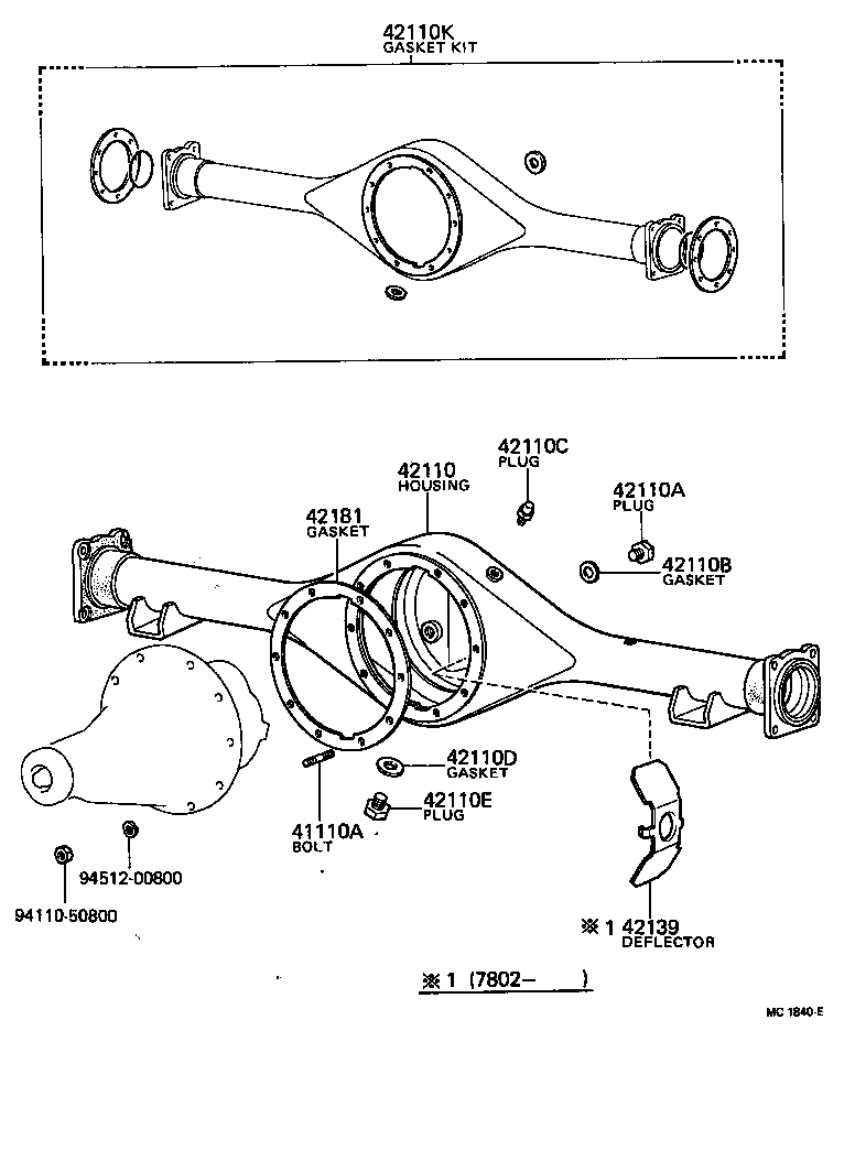  HILUX |  REAR AXLE HOUSING DIFFERENTIAL