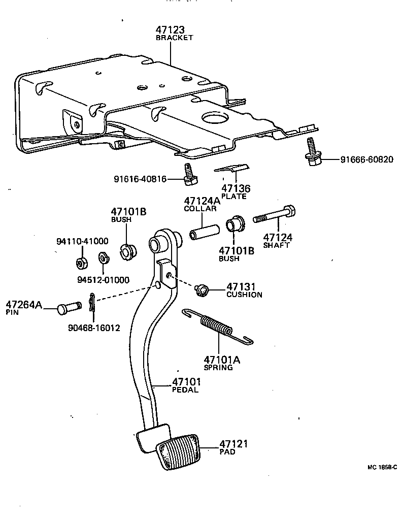  HILUX |  BRAKE PEDAL BRACKET