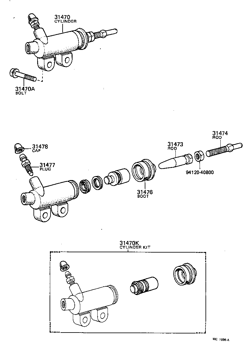  TOYOACE |  CLUTCH RELEASE CYLINDER