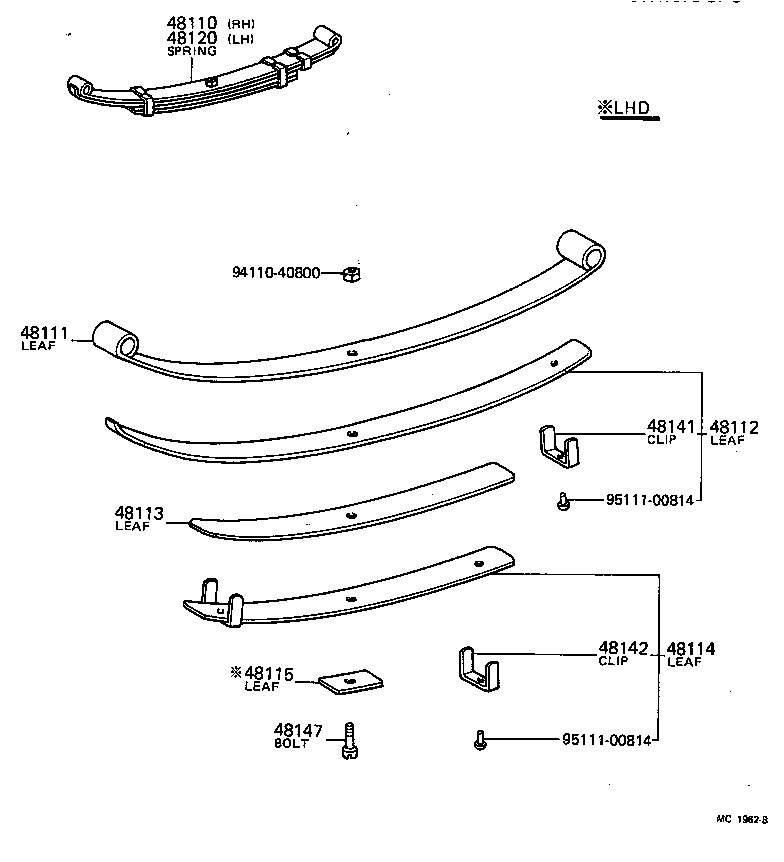  TOYOACE |  FRONT SPRING SHOCK ABSORBER