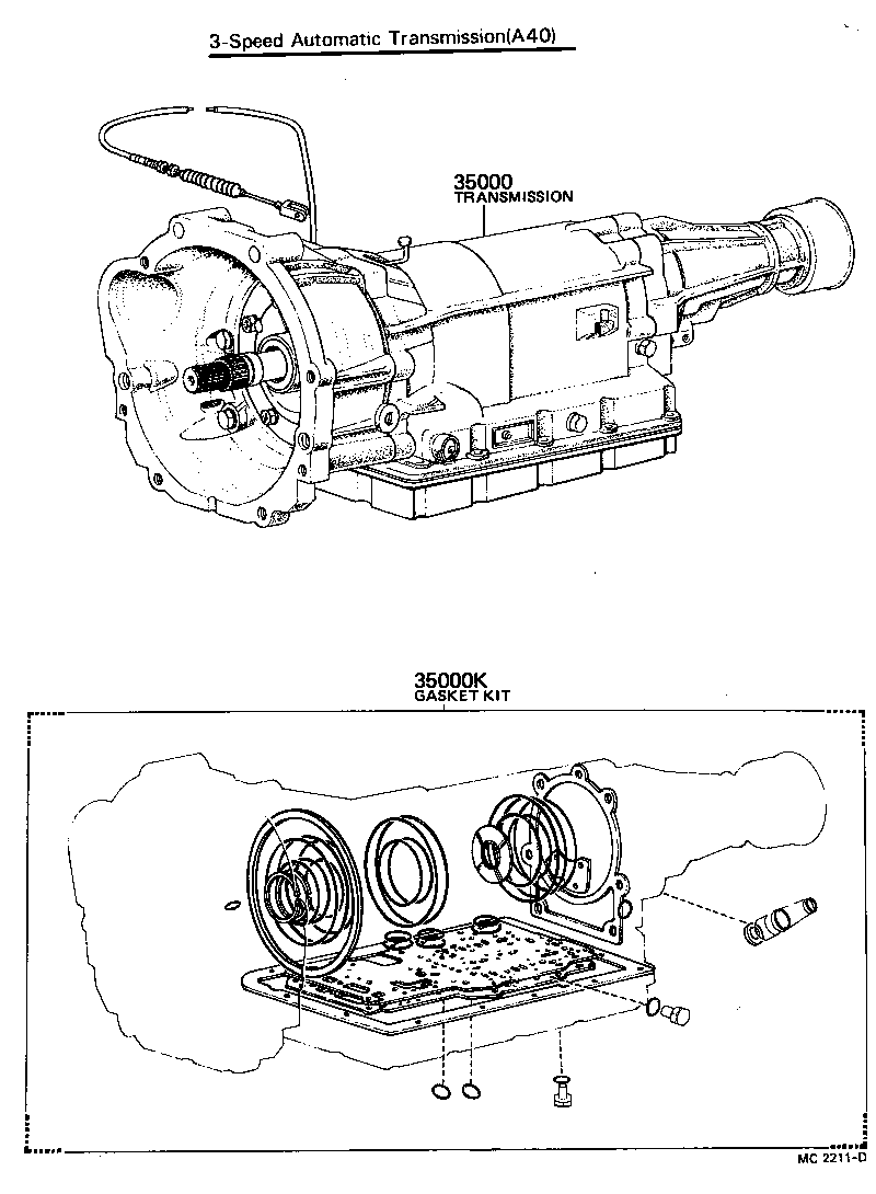  CRESSIDA |  TRANSAXLE OR TRANSMISSION ASSY GASKET KIT ATM