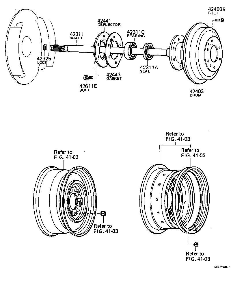  TOYOACE |  REAR AXLE SHAFT HUB