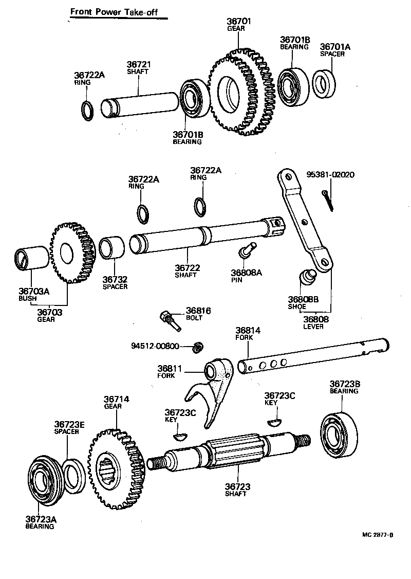  LAND CRUISER 40 45 55 |  POWER TAKE OFF CASE GEAR