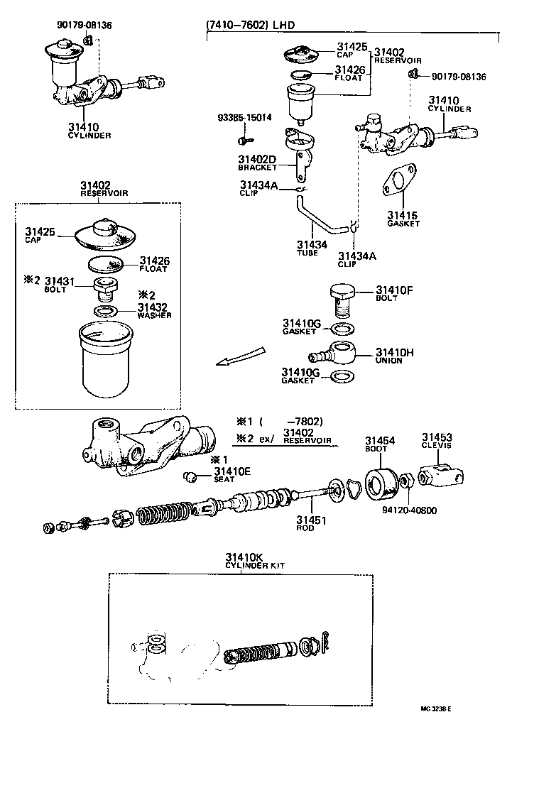  CROWN |  CLUTCH MASTER CYLINDER