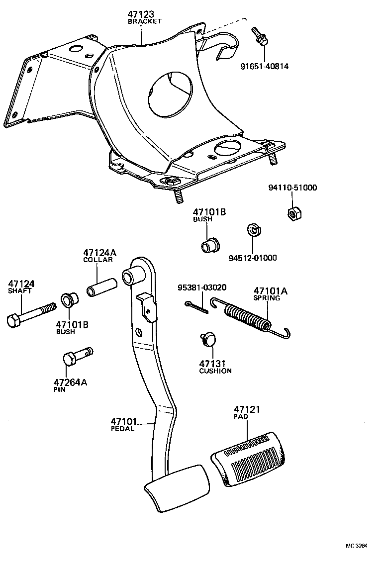  CROWN |  BRAKE PEDAL BRACKET