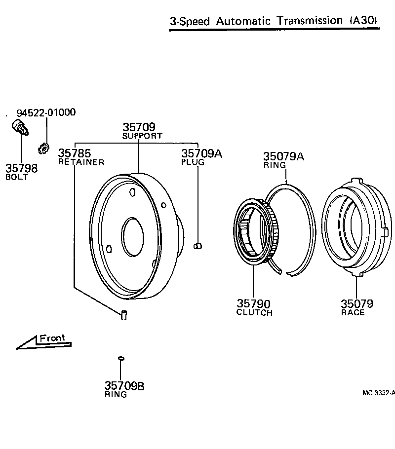  CROWN |  CENTER SUPPORT PLANETARY SUN GEAR ATM