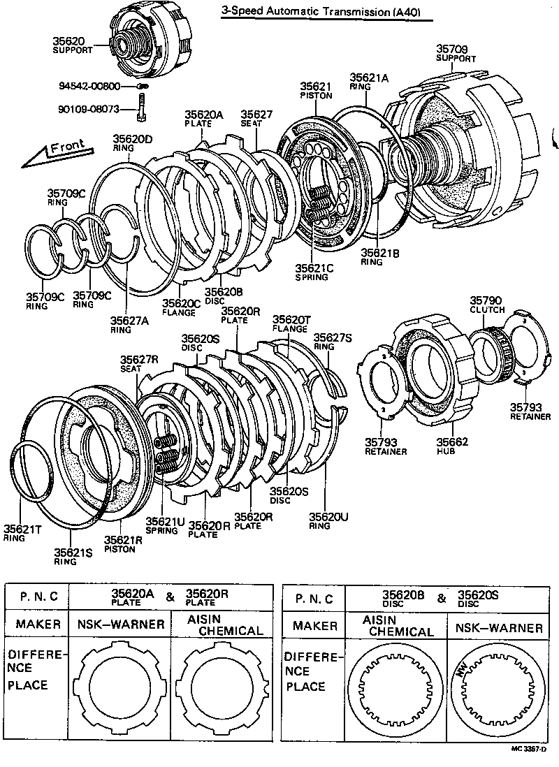  CARINA |  CENTER SUPPORT PLANETARY SUN GEAR ATM