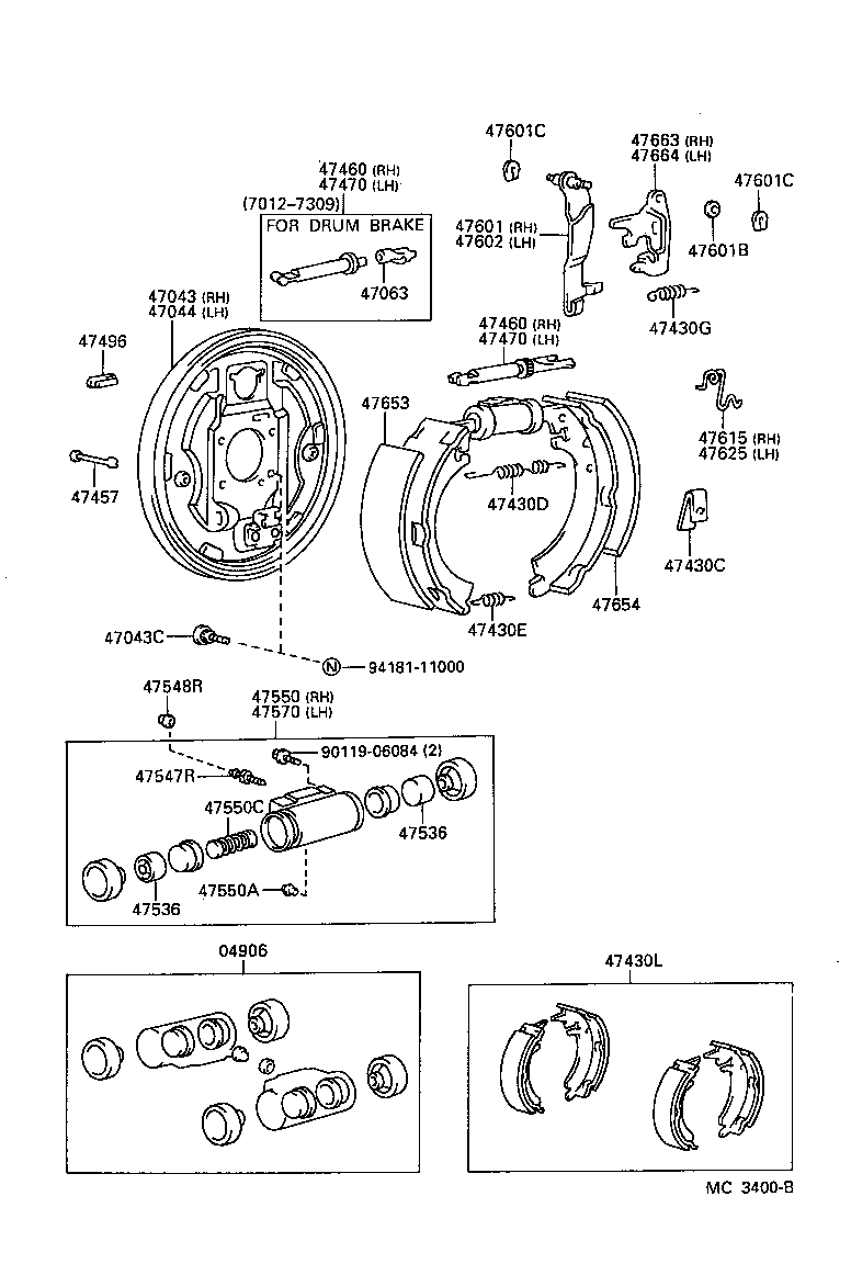  CARINA |  REAR DRUM BRAKE WHEEL CYLINDER BACKING PLATE